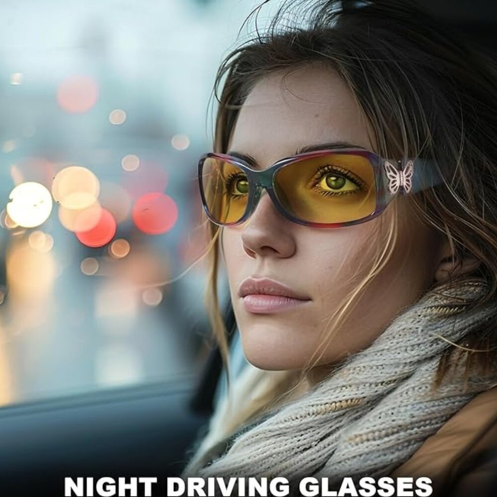 Polarized Anti Glare Yellow Night Driving Glasses